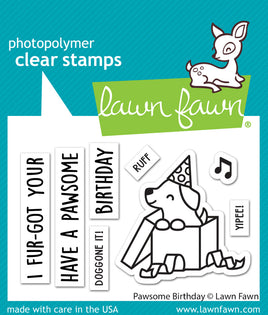 Pawsome Birthday - Lawn Fawn Clear Stamp