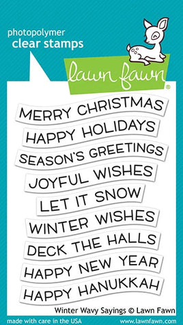 Winter Wavy Sayings - Lawn Fawn Stamp