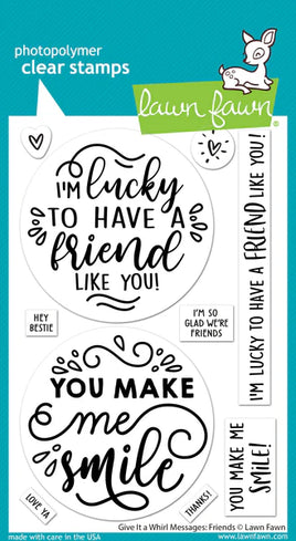 Give It a Whirl Messages - Lawn Fawn Stamp