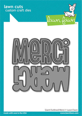 Giant Outlined Merci - Lawn Fawn Die