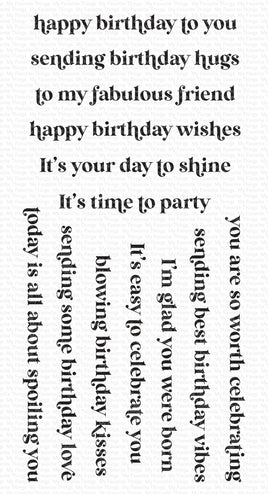Essential Birthday Messages - Clear Stamp