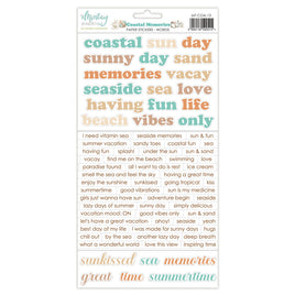 Coastal Memories - Words 6X12 Paper Stickers
