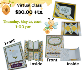 Bee Happy Card Class - Thursday, May 25, 2023 @ 1:00pm