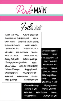 Fall Senttiments (2 Designs) - Foilable Panels