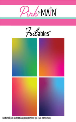 Foilables Pre-Printed Toner Graphic Sheets, Color Blends (4 Designs)
