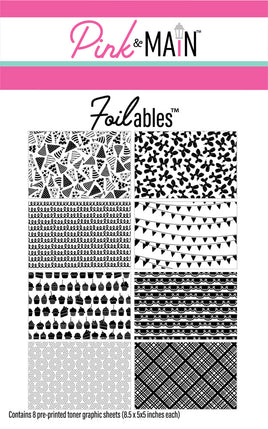 Birthday Backgrounds (8 Designs) - Foilables Pre-Printed Toner Graphic Sheets