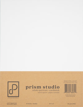 Simply White - 8.5X11 Whole Spectrum Smooth Cardstock, 80lb (25 Sheets)