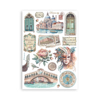 Venice City of Art stripes - Stamperia A5 Washi Pad 8/Pkg