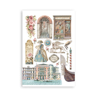 Venice City of Art stripes - Stamperia A5 Washi Pad 8/Pkg
