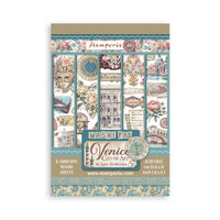 Venice City of Art stripes - Stamperia A5 Washi Pad 8/Pkg