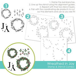 Wreathed in Joy Stamp & Stencil Combo