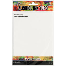Tim Holtz Alcohol Ink Translucent Yupo Paper 10 Sheets    5"X7"