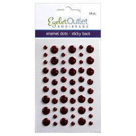 Eyelet Outlet Adhesive-Back Enamel Dots 54/Pkg    Glitter Red