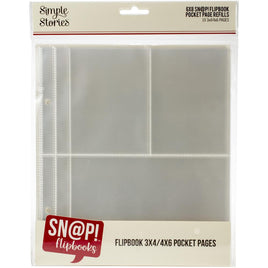 Simple Stories Sn@p! Pocket Pages For 6"X8" Flipbooks 10/Pkg