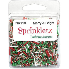 Buttons Galore Sprinkletz Embellishments 12g     Merry & Bright