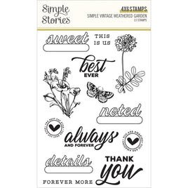 Simple Stories - Simple Vintage Weathered Garden Collection - Clear Photopolymer Stamps
