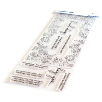 Pinkfresh Studio Clear Stamp Set 4"X12"  Daisy Slimline Frame