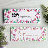 Pinkfresh Studio Clear Stamp Set 4"X12"  Daisy Slimline Frame