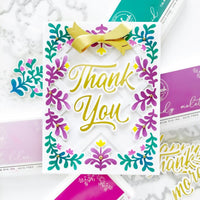 Pinkfresh Studio Stencils 4.25"X5.25" 2/Pkg   Sweet Leaves Frame Layering