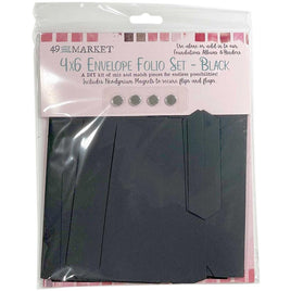 Black - 49 And Market Foundations 4"X6" Envelope Folio Set