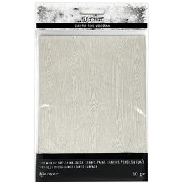 Light Grey   Tim Holtz Distress Woodgrain Cardstock 5"X7" 10/Pkg