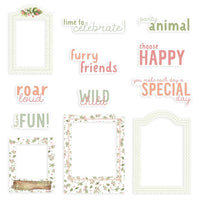 Woodland Cuties Ephemera Cardstock Die-Cuts 12/Pkg Frames & Words