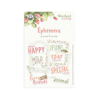 Woodland Cuties Ephemera Cardstock Die-Cuts 12/Pkg Frames & Words