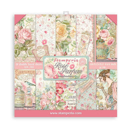 Rose Parfum - Stamperia Double-Sided Paper Pad 6"X6" 10/Pkg
