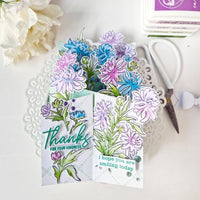 Chrysanthemum Layering   Pinkfresh Studio Stencils 4"X9" 6/Pkg