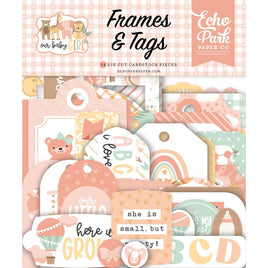 Frames & Tags, Our Baby Girl - Echo Park Cardstock Ephemera 33/Pkg