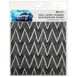 Funky Chevron - Simon Hurley create. Cling Stamps 6"X6"