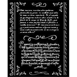 Vintage Library Letters - Stamperia Stencil 7.87"X9.84"