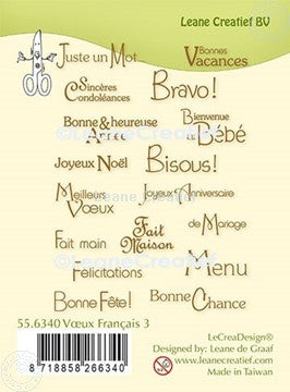 Lecreadesign Combi Clear Stamp French Words 3