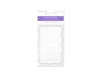 Clear Acrylic Stamp Block: 8cmx5cmx1cm Ergonomic Applicator w/Grids