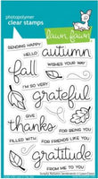 Scripty Autumn Sentiments - Lawn Fawn Clear Stamps 4"X6"