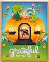 Scripty Autumn Sentiments - Lawn Fawn Clear Stamps 4"X6"