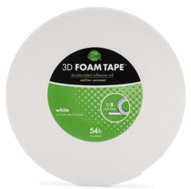 White .5"X54' - iCraft 3D Foam Tape Roll