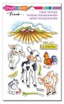 Stampendous Perfectly Clear Stamps-Barnyard Hello