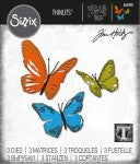 Sizzix Thinlits Dies By Tim Holtz 3/Pkg-Brushstroke Butterflies