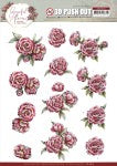 Find It Trading Yvonne Creations Punchout Sheet-Pink Roses, Graceful Flowers