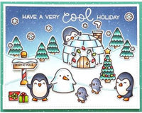 Penguin Party - Lawn Fawn Clear Stamps 4"X6"