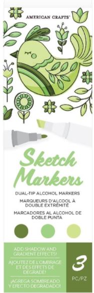 AC Sketch Markers Dual-Tip Alcohol Markers 3/Pkg  Frosted Sage