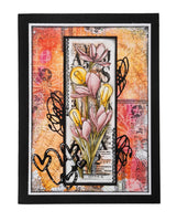 Crocus Flower Grunge Collection 46x140x3mm 1 PC nr.392