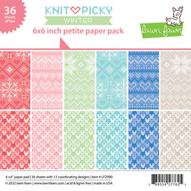 Lawn Fawn  6 X 6 paper pack   Knit picky winter petite pack
