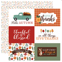 ECHO PARK: Happy Fall - Double-Sided Paper- 6"X4" Journaling Cards