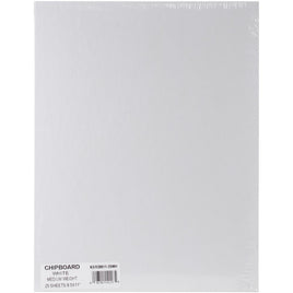 White - Grafix Medium Weight Chipboard Sheets 8.5"X11" 25/Pkg