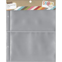 (2) 4"X6" Pockets - Simple Stories Sn@p! Pocket Pages For 6"X8" Binders 10/Pkg