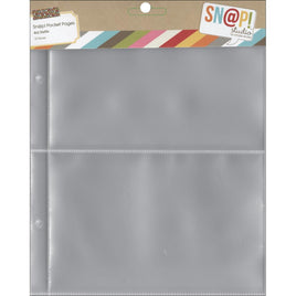 (2) 4"X6" Pockets - Simple Stories Sn@p! Pocket Pages For 6"X8" Binders 10/Pkg