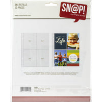 (4) 3"X4" Pockets - Simple Stories Sn@p! Pocket Pages For 6"X8" Binders 10/Pkg