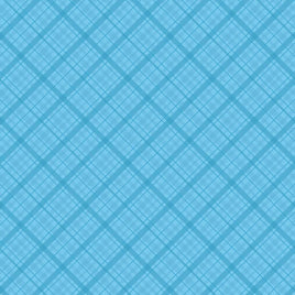 Light Blue Plaid - Core'dinations Core Basics Patterned Cardstock 12"X12"